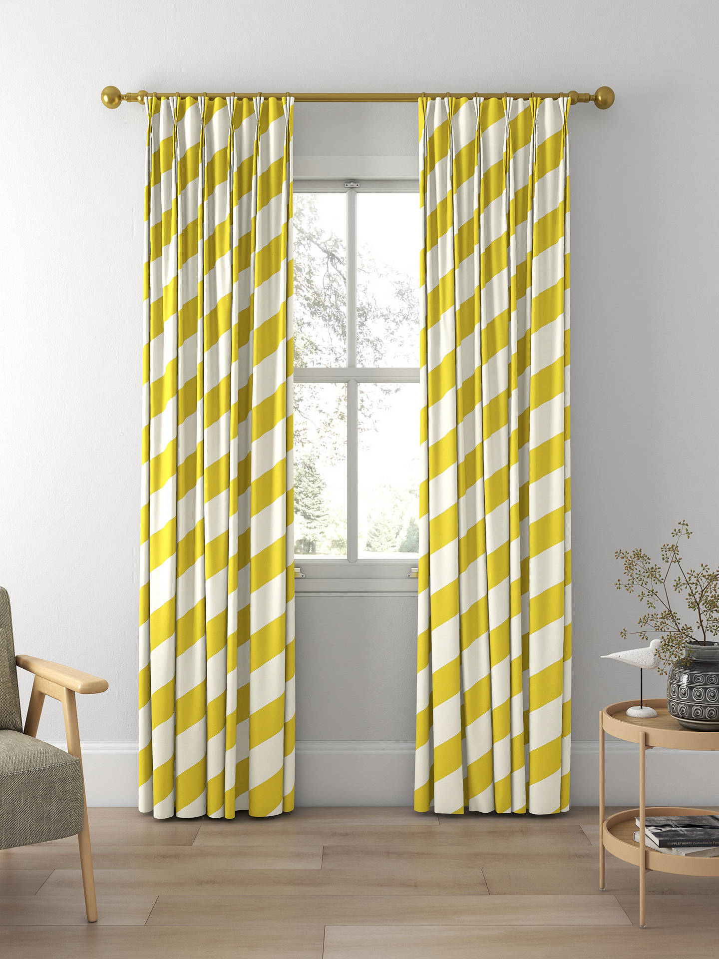 Harlequin x Sophie Robinson Paper Straw Made to Measure Curtains, Citrine
