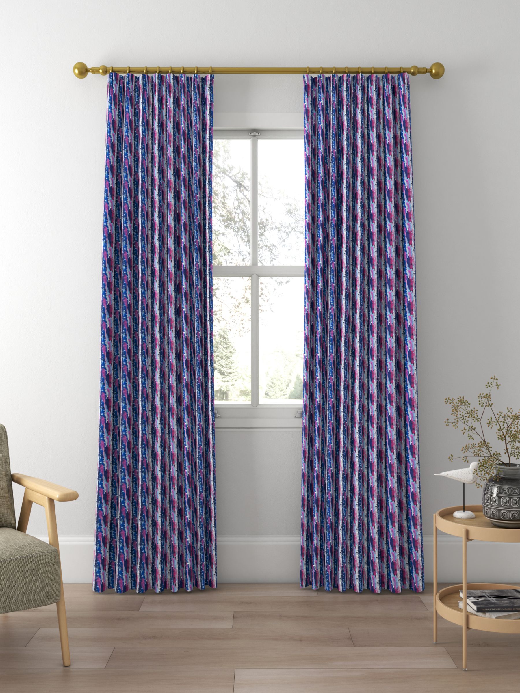 Harlequin x Sophie Robinson Wilderness Made to Measure Curtains, Peridot/Emerald/Ruby