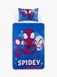 Spidey And His Amazing Friends Reversible Pure Cotton Duvet Cover and Pillowcase Set, Single Set