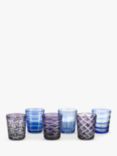 pols potten Glass Tumbler, Set of 6, Cobalt/Multi