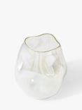 pols potten Collision Glass Vase, Small, H20cm, White