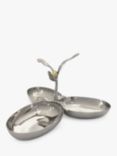 Culinary Concepts Stainless Steel 3-Tray Olive Serving Dish
