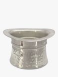 Culinary Concepts Top Hat Hammered Metal Nibbles Bowl, Silver Plated