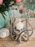 Culinary Concepts Mini Octopus Glass Lantern, Silver/Clear