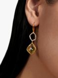 Monica Vinader Diamond and Lemon Quartz Cocktail Drop Earrings, Gold