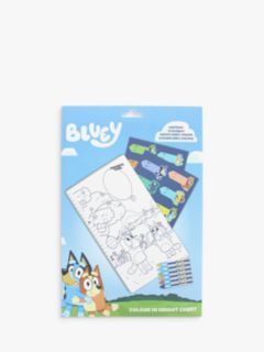 Bluey Colour In Height Chart & Crayon Set, Multi