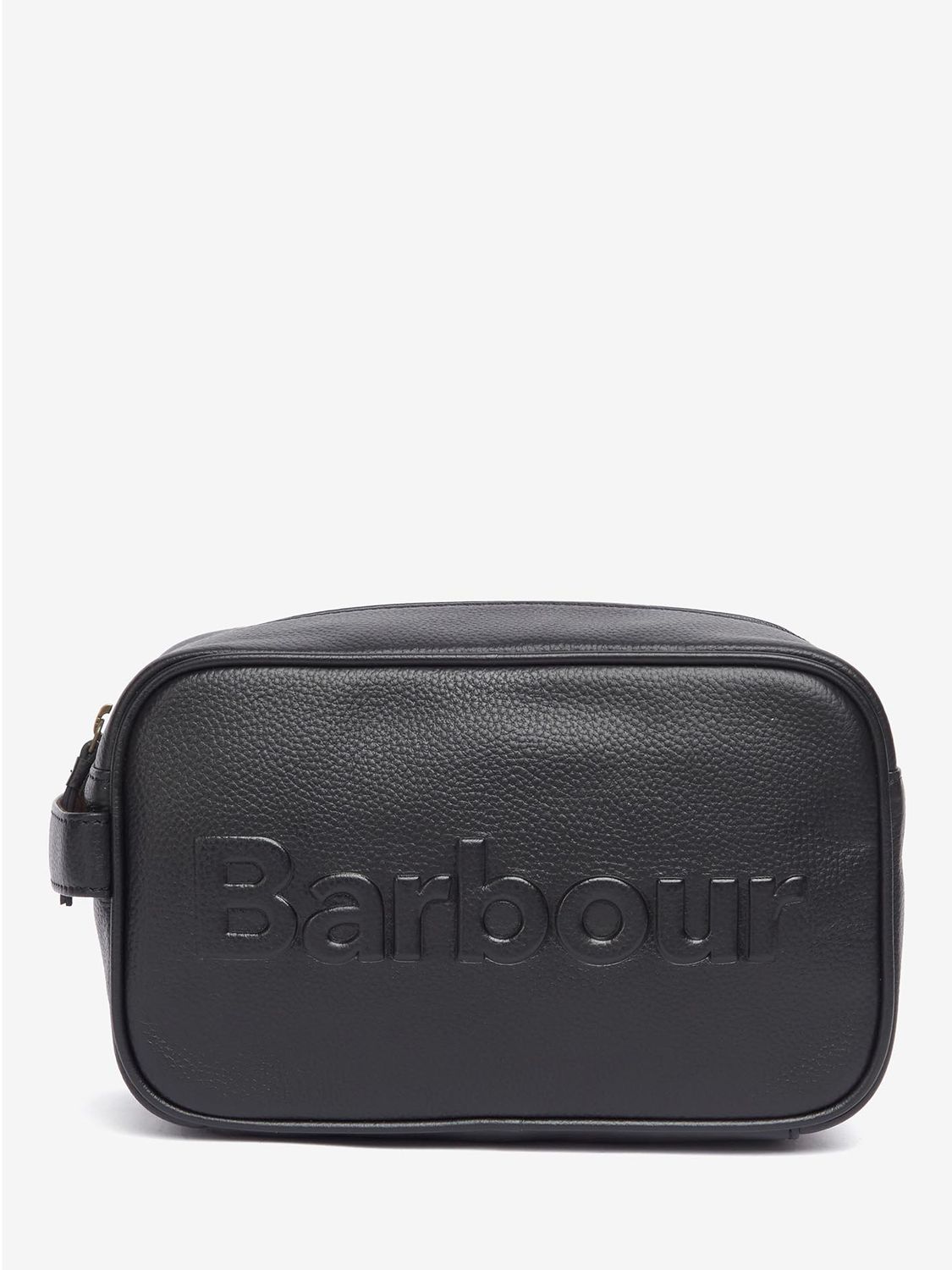 Barbour Debossed Logo Wash Bag, Black