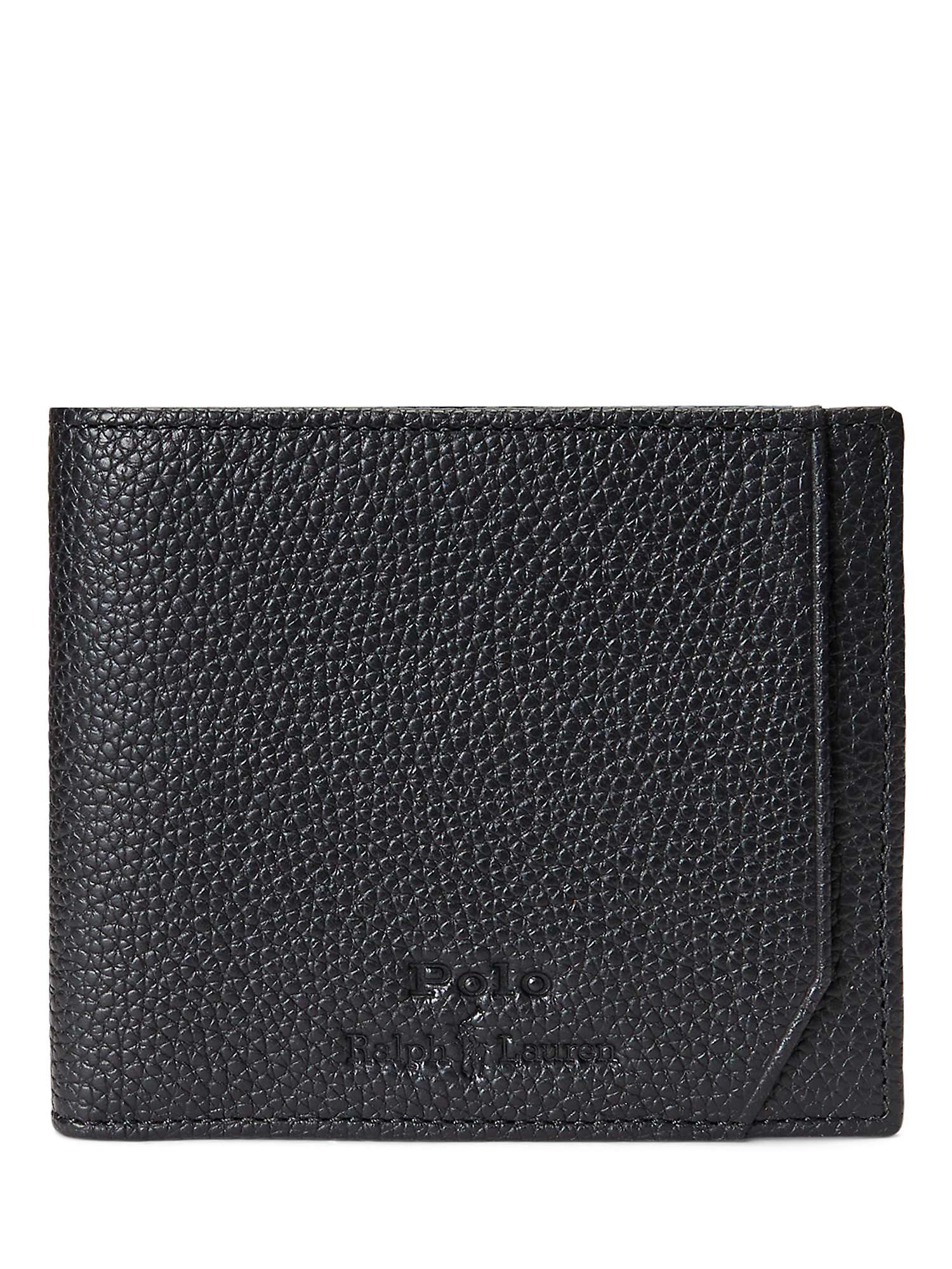 Buy Polo Ralph Lauren Pebbled Leather Wallet, Black Online at johnlewis.com