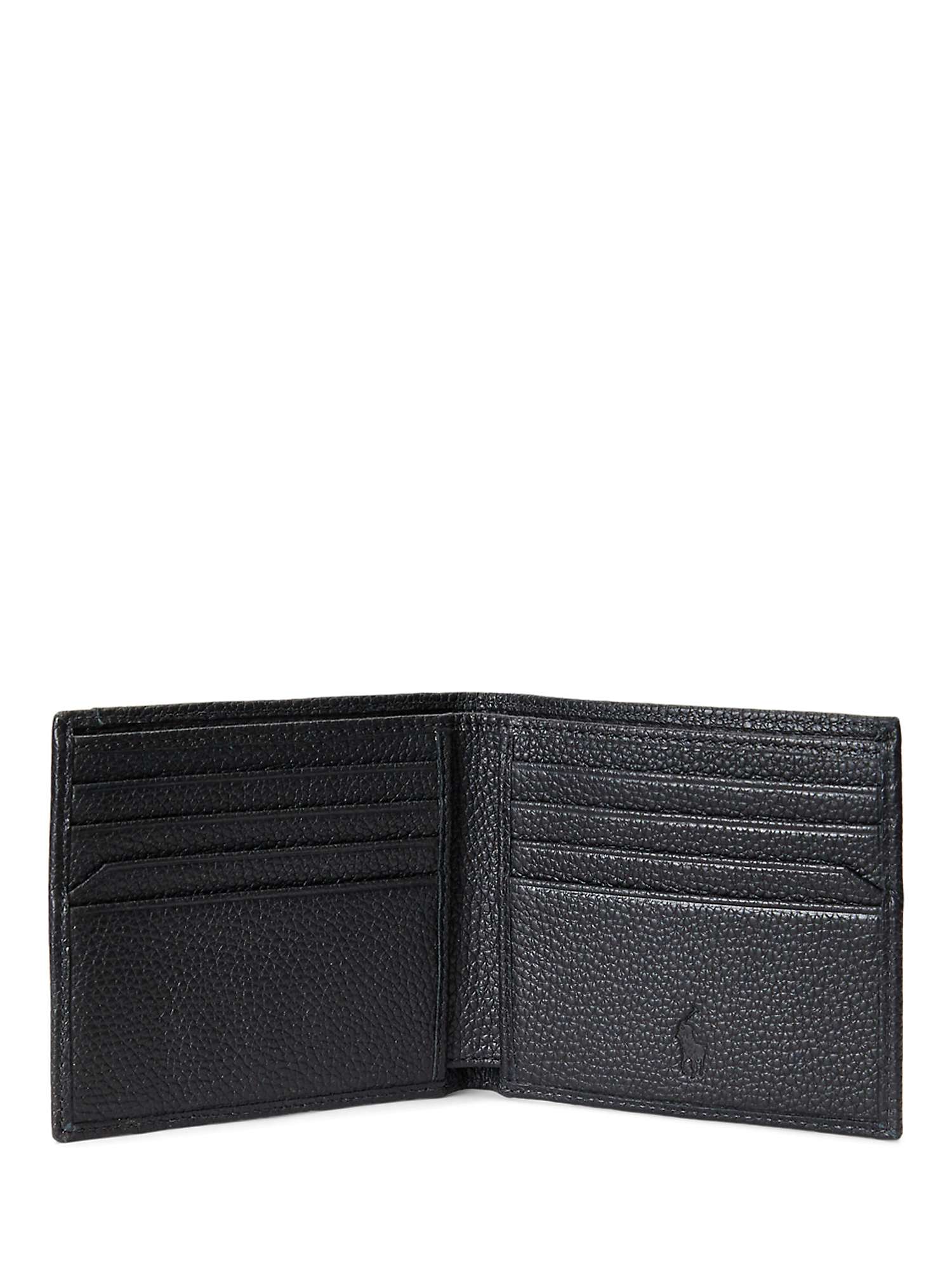 Buy Polo Ralph Lauren Pebbled Leather Wallet, Black Online at johnlewis.com