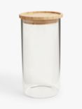 John Lewis Glass Storage Jar with Bamboo Lid, 1L