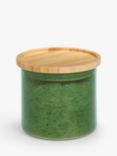 John Lewis Glass Storage Jar with Bamboo Lid, 450ml, Green