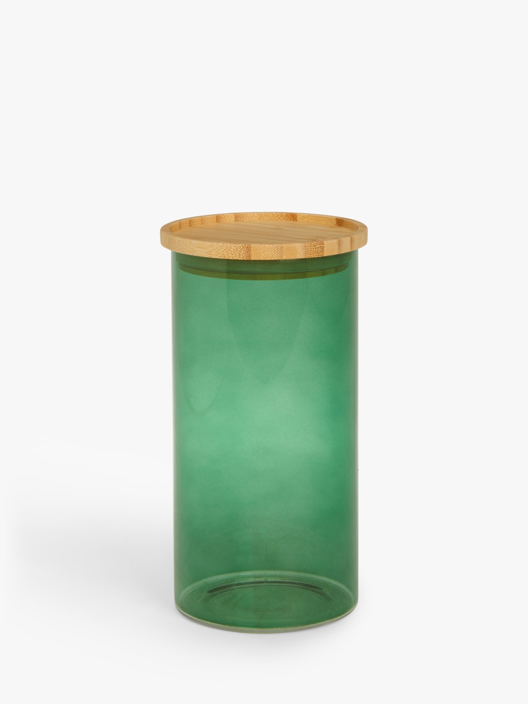 John Lewis Airtight Glass Storage Jar with Acacia Wood Lid, 500ml