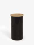 John Lewis Glass Storage Jar with Bamboo Lid, 1L, Black