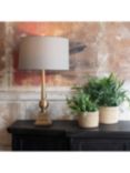 One.World Clifton Antiqued Stem Table Lamp, Brushed Gold