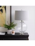 One.World Clifton Round/Square Glass Table Lamp, Clear