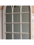 One.World Wilton Arched Wood Window Wall Mirror, 130 x 65m, Grey