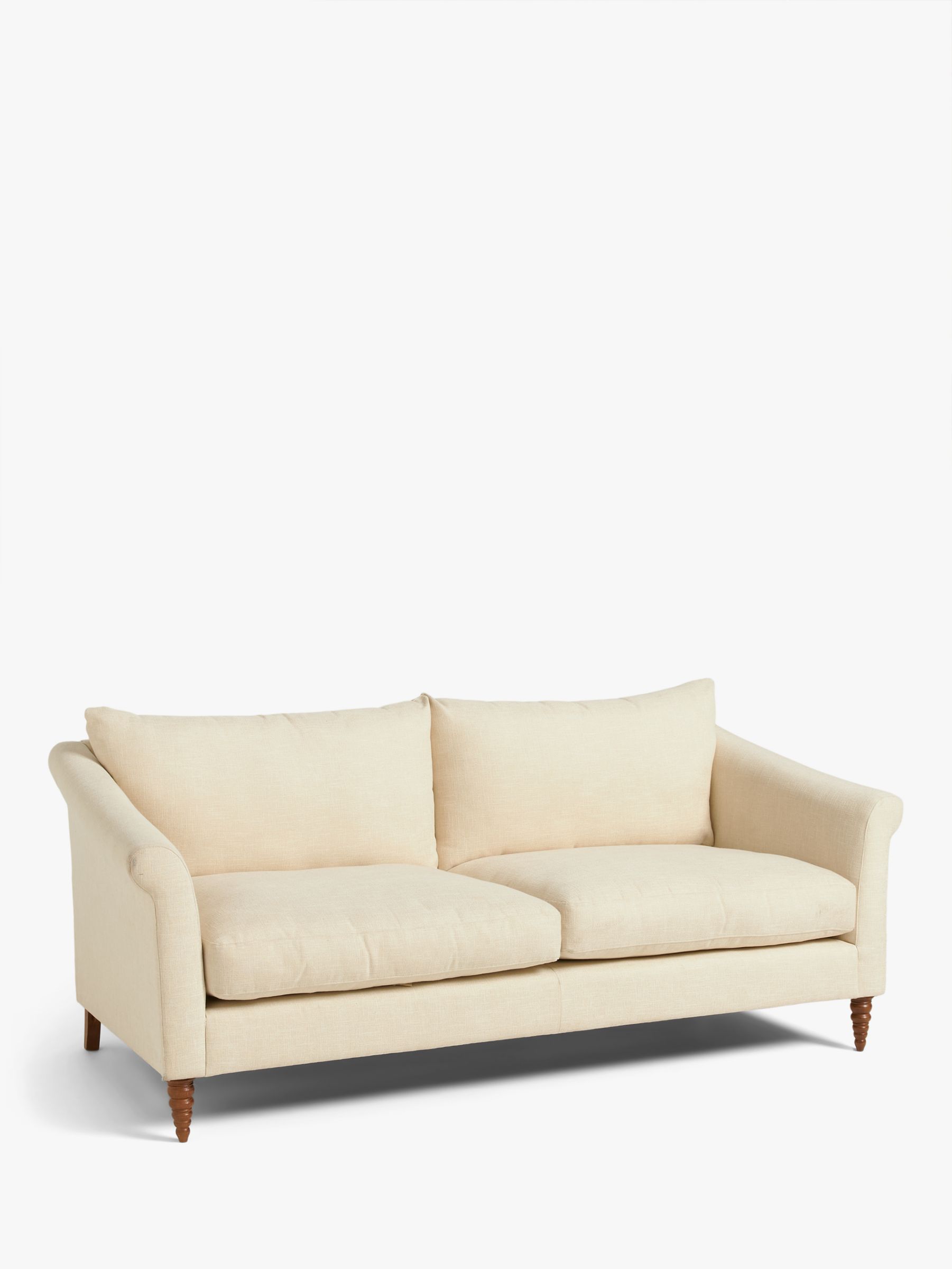 Sloane Range, John Lewis Sloane Grand 3 Seater Sofa, Dark Leg, Textured Linen Natural