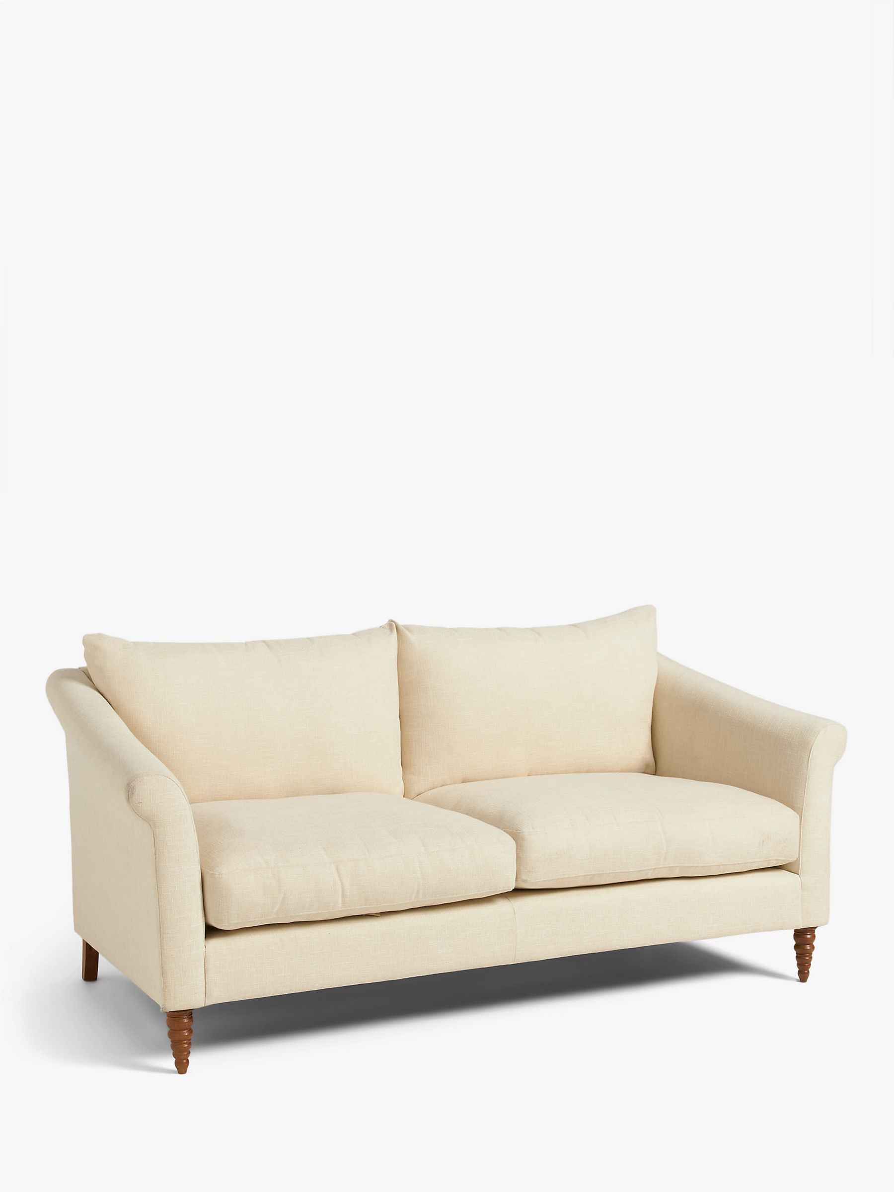 Sloane Range, John Lewis Sloane Large 2 Seater Sofa, Dark Leg, Textured Linen Natural