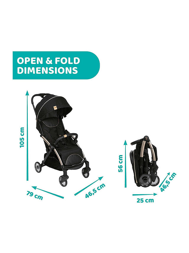 Chicco Goody Plus Stroller, Black Re-Lux