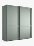 John Lewis Marlow 200cm Sliding Door Wardrobe, Sage Green