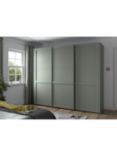 John Lewis Marlow 250cm Sliding Door Wardrobe, Sage Green