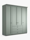 John Lewis Marlow 200cm Hinged Door Wardrobe with 3 Drawers, Sage