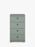 John Lewis Marlow 4 Drawer Chest, 47cm, Sage Green