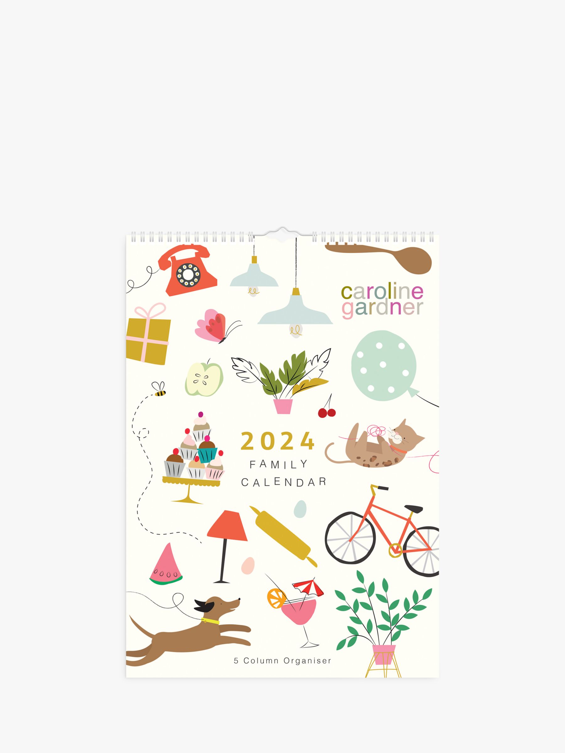 Portico Caroline Gardner Bits & Bobs 2024 Calendar, White/Multi
