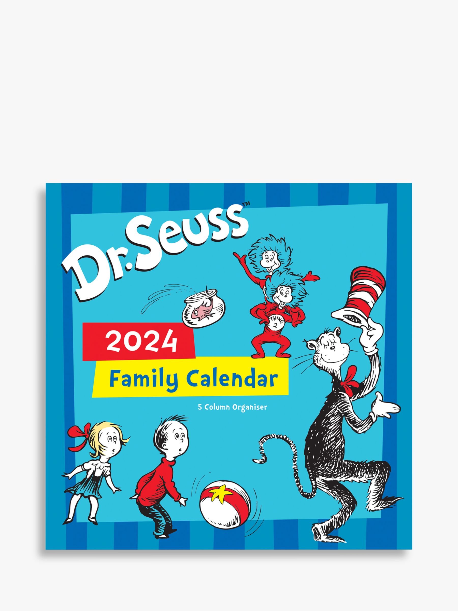 Portico Dr Seuss Family 2024 Calendar, Blue/Multi