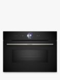 Bosch Series 8 CMG7761B1B Built-in Compact Single Electric Oven with Microwave Function, Black