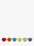 Le Creuset Stoneware Rainbow Snack Bowls, Set of 6, 12cm, Assorted