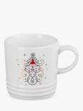 Le Creuset Noel Santa Stoneware Mug, 350ml, White