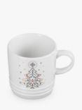 Le Creuset Noel Christmas Tree Stoneware Mug, 350ml, White