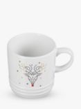 Le Creuset Noel Rudolph Stoneware Mug, 350ml, White