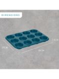 Jamie Oliver by Tefal Carbon Steel Non-Stick Muffin Tray, 12 Cup, Blue