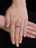 E.W Adams Oval Amethyst Ring, Gold/Purple