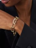 John Lewis Diamante Link Statement Chain Bracelet, Gold