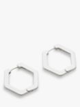 John Lewis Hexagonal Hoop Earrings, Gold