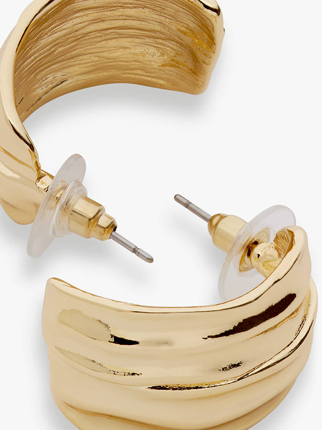 John Lewis Irregular Statement Half Hoop Earrings, Gold