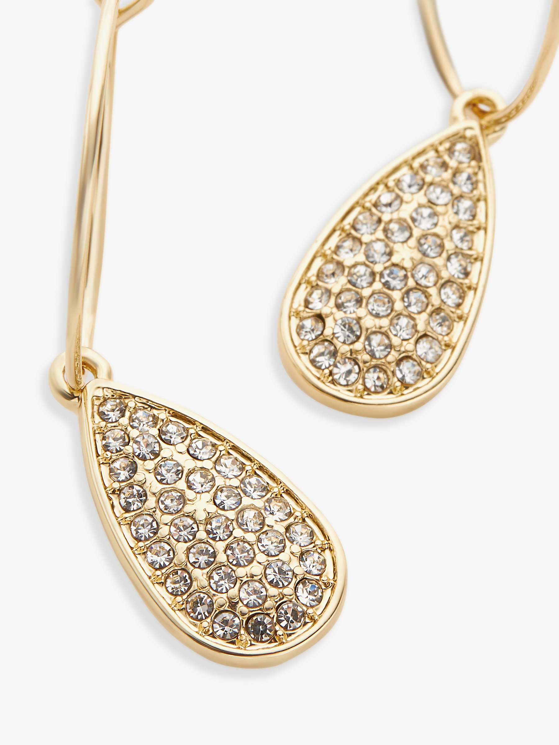 Buy John Lewis Diamante Encrusted Teardrop Drop Earrings, Gold Online at johnlewis.com