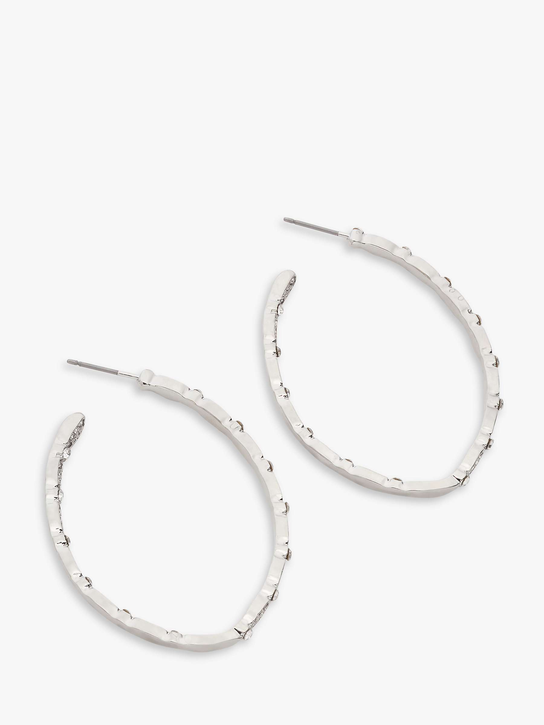 Buy John Lewis Diamante Irregular Oval Hoop Earrings Online at johnlewis.com