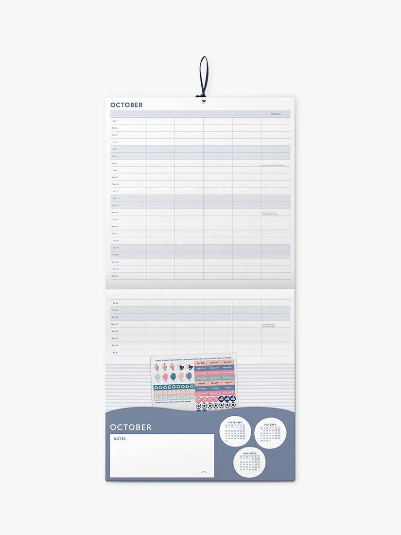 Busy B Terrazo Family 2024 Calendar, Blue/Multi