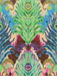 John Lewis + Matthew Williamson Peacock Ikat Wallpaper, Purple