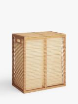 John Lewis Bamboo Rim Divided Storage Basket, H9.3 x W38 x