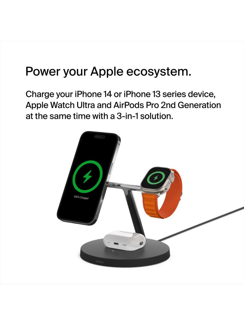 Belkin BoostCharge Pro 3-in-1 Wireless Charger with MagSafe
