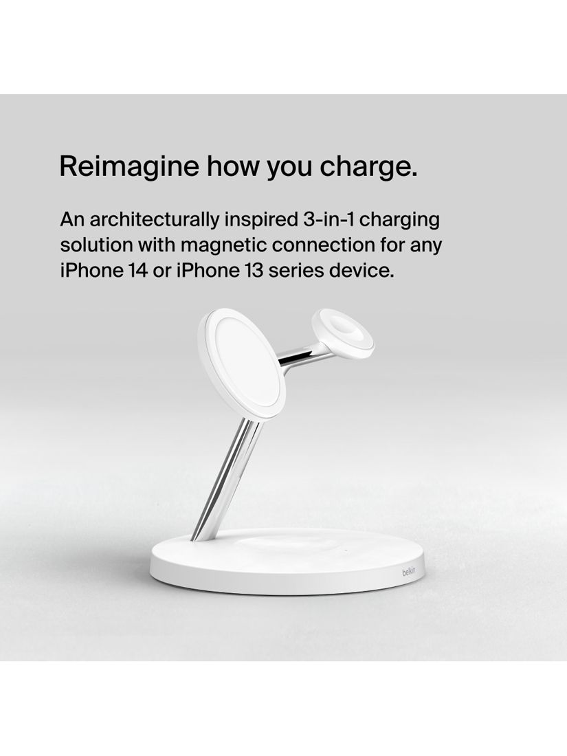 Belkin BOOST CHARGE PRO 3-in-1 Wireless Charger for iPhone 12 White  (WIZ009ttWH) 