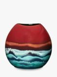 Poole Pottery Horizon Earthenware Purse Vase, H20cm, Red/Multi