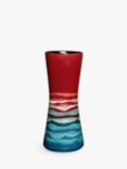 Poole Pottery Horizon Earthenware Hourglass Vase, H34cm, Red/Multi