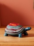 Poole Pottery Horizon Earthenware Tortoise Ornament, Red/Multi