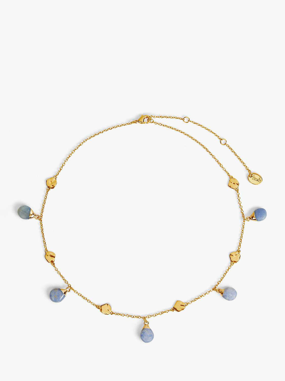 Buy HUSH Adeline Gemstone Choker Necklace, Gold/Blue Online at johnlewis.com
